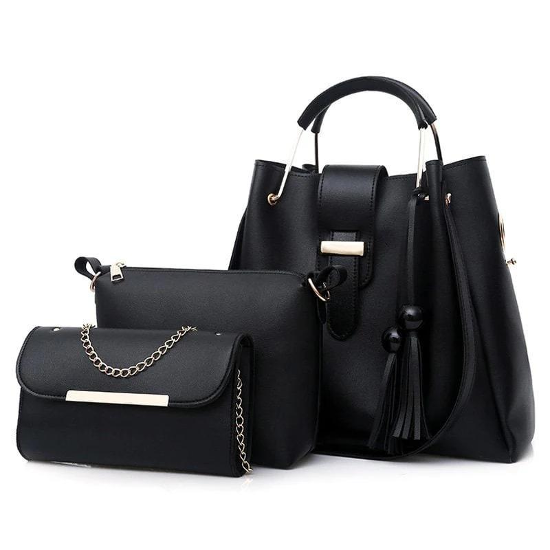 3 Pcs Women's Beautiful PU Leather Shoulder Bag